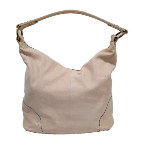 Frye Hobo Fold Over Stone Beige Leather Campus Madison Shoulder Purse Bag Medium - Picture 3 of 9